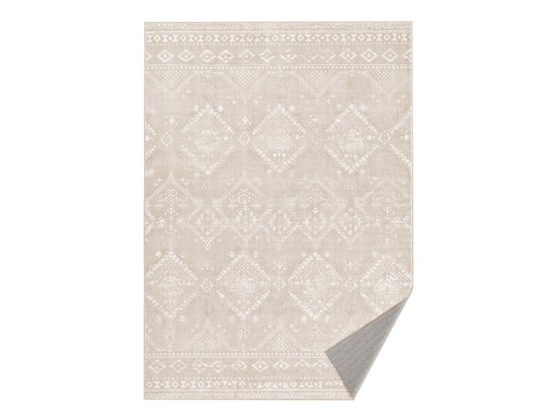 Tapis décoratif, tapis de chambre 160 x 230 cm, tapis de salon, tapis antidérapant, pour salon, lavable en machine, style bohème, beige cappuccino - 2