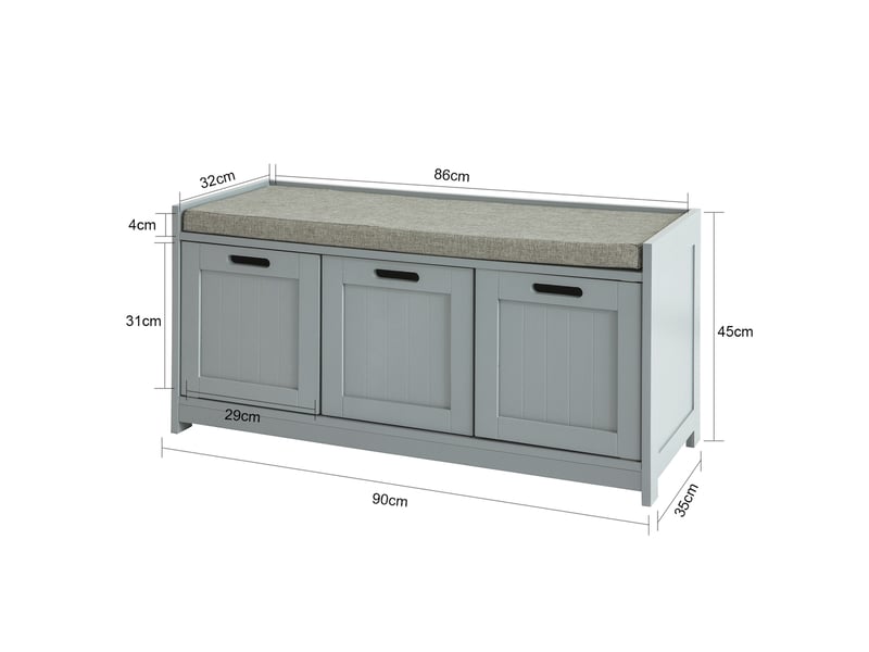 Banc coloris gris - 1