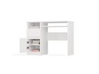 Meuble informatique 98 cm coloris blanc - 1
