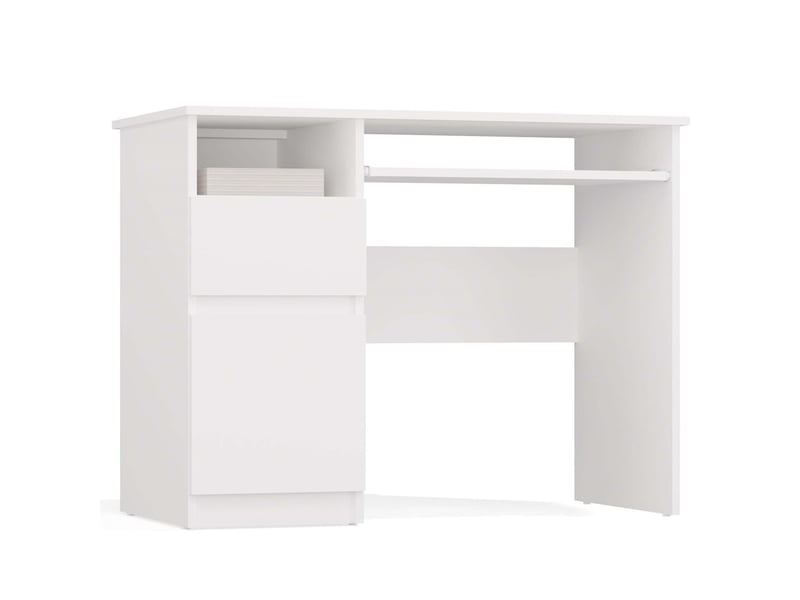 Meuble informatique 98 cm coloris blanc - 2