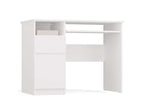 Meuble informatique 98 cm coloris blanc - 2
