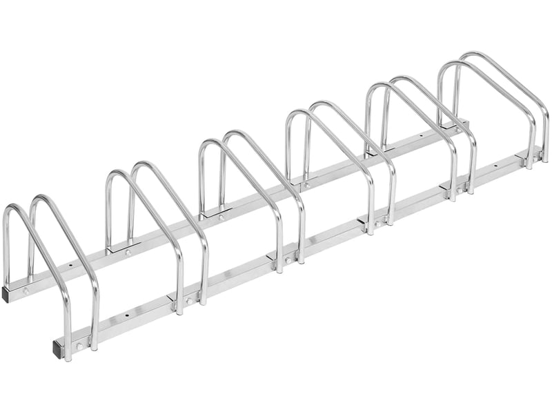 Râtelier vélo pour 6 vélos.range vélo au sol ou mural en métal à suspension.160.5x32x27cm.argenté - 2