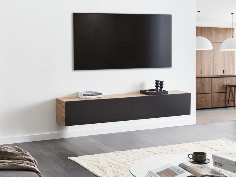 Meuble tv coloris noir 32 cm BELIANI - 1
