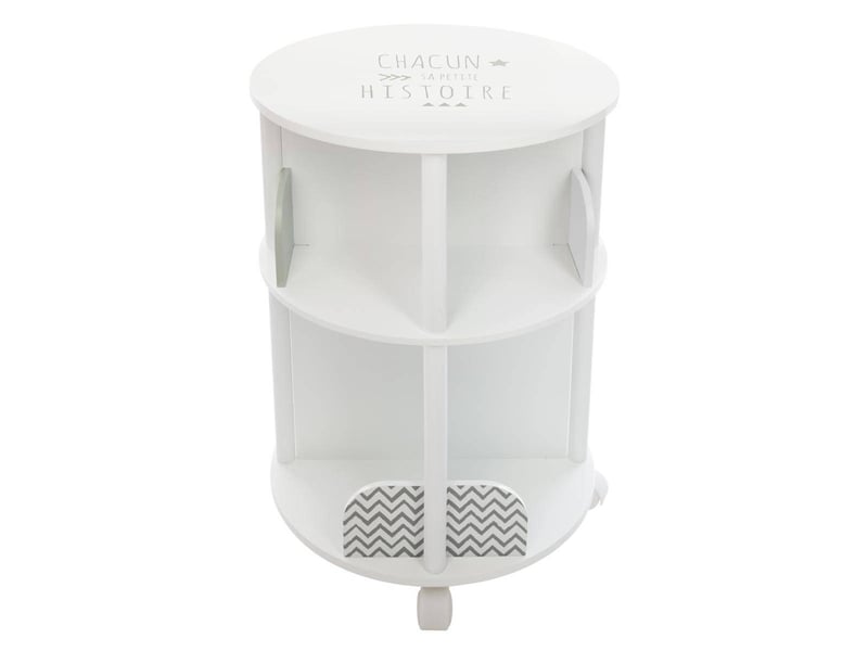 Bibliothèque enfant ronde gris h59cm - 2