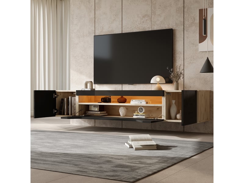 Meuble tv coloris bicolore 180 cm WISHDOR - 2