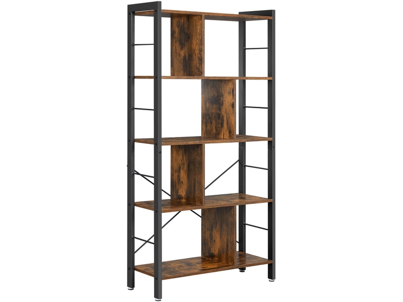 Bibliotheque coloris bicolore 5 étagère(s) VASAGLE - 74 cm x 154 cm - 2