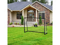 But de football - cage de foot - but futsal dim. 186l x 62l x 123h cm - châssis métal filet pe - piquets & outil inclus - noir - 1