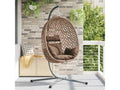 Vidaxl chaise suspendue café 104 x 100 x 191 cm polyrotin - 1
