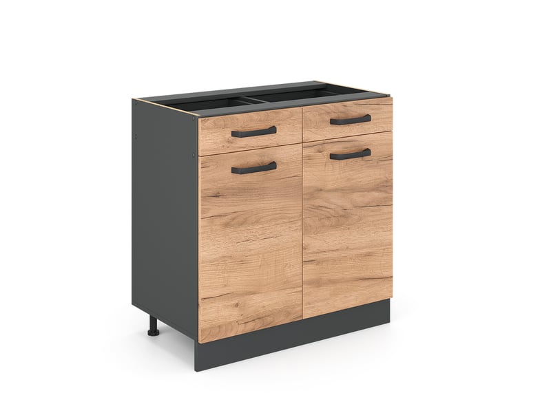 Vicco meuble cuisine, chêne de force doré, 80cm sans pt - 2