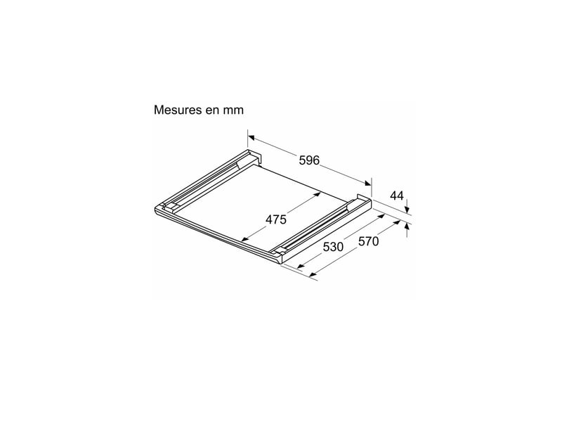 Bosch - kit de superposition avec tablette blanc wtz27500 - - 1