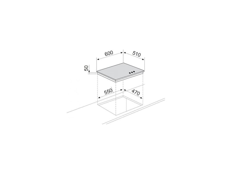 Plaque de cuisson gaz AIRLUX AV635HWH - 3 foyer(s) 6150 watts - 1