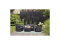 Salon de jardin en résine imitation rotin tressé - noir - avec table basse - keter - 4 personnes - marie - 1