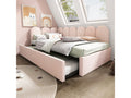 Lit banquette 90x200 cm MODERNLUXE coloris rose - 1