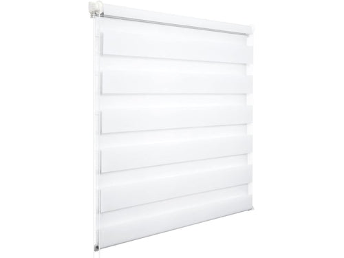 1 pièce store enrouleur double fixation rapide sans perçage.store jour et nuit.90x220cm blanc - 1