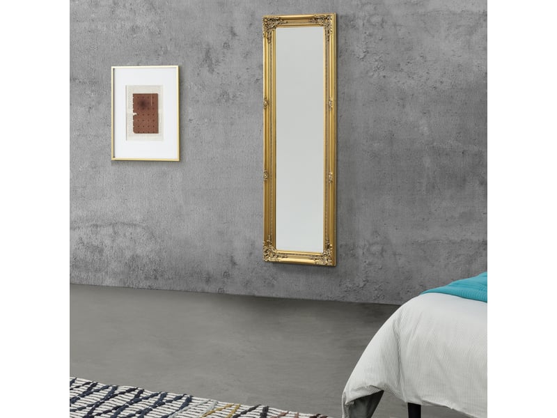Miroir à fixer coloris doré Livorno - 132 cm x 42 cm - 1