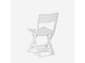 Chaise pliante gain de place en polypropylène blanc noir jardin closy - blanc - 1