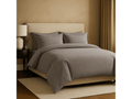 Parure de lit 220x240 gris clair avec drap 160x200 et taies 60x60 cm - 1