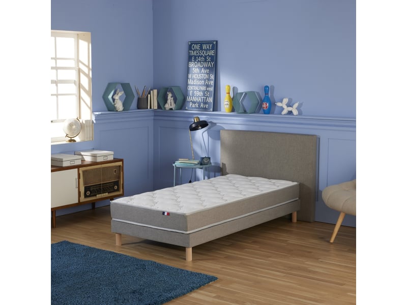 Matelas 90x190 cm IDLITERIE MADE IN FRANCE Mousse + mémoire de forme soutien Ferme épaisseur 16 cm - 1
