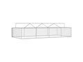 Vidaxl chenil extérieur avec toit 600x300x150 cm - 1