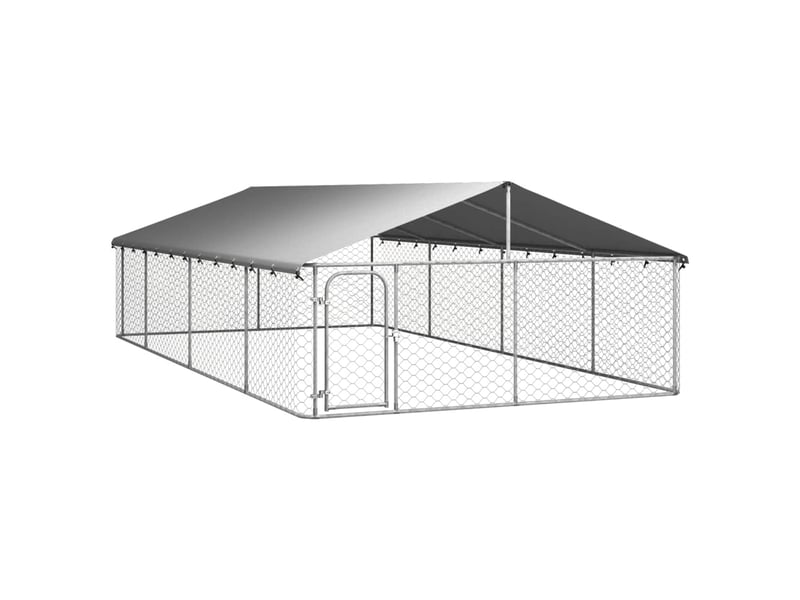 Vidaxl chenil extérieur avec toit 600x300x150 cm - 2