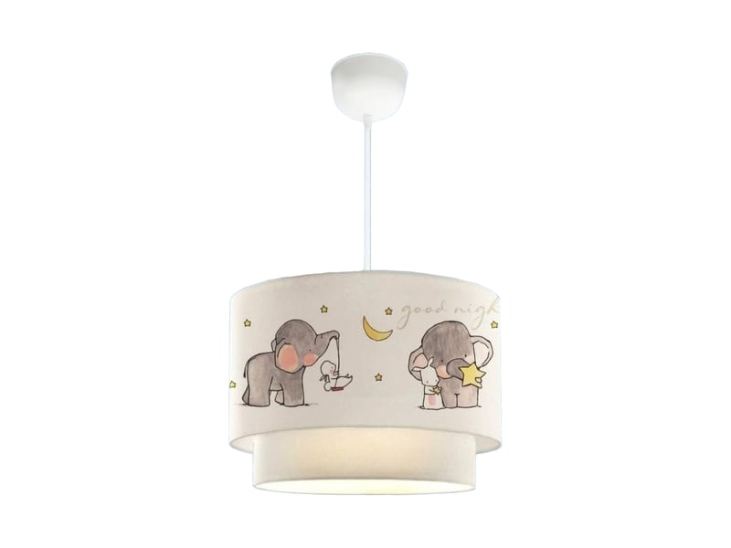 Suspension lurgan pour enfant e27 70 cm motif d'éléphant [lux.pro] - 1