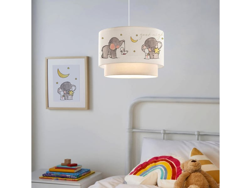 Suspension lurgan pour enfant e27 70 cm motif d'éléphant [lux.pro] - 2