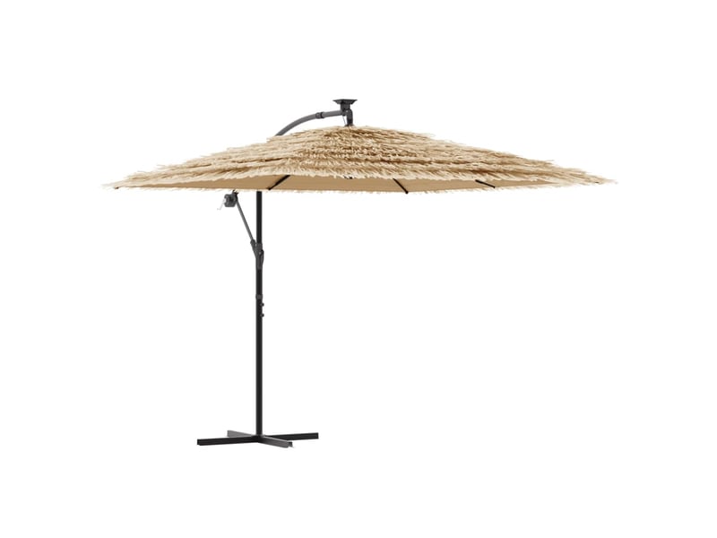 Vidaxl parasol de jardin avec mât en acier marron 269x269x235 cm - 2