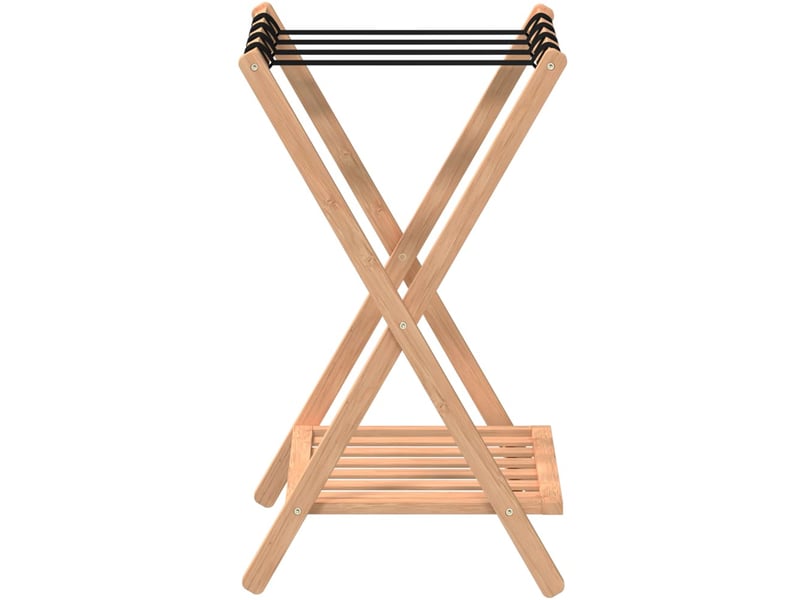Vidaxl porte-bagages 68x38x58 cm bambou - 2