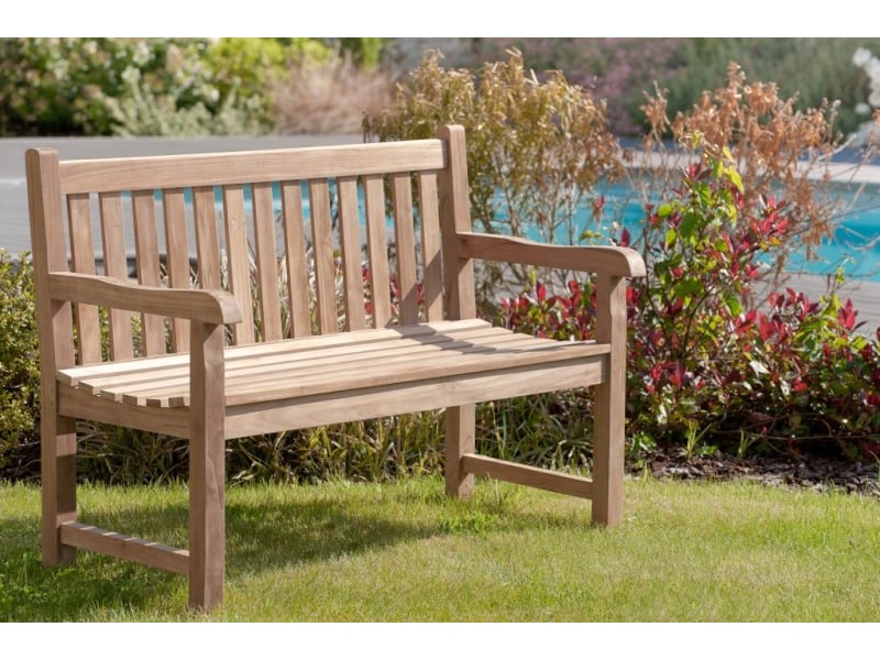 Fun - banc de jardin java en bois teck - 1