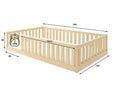 Lit simple 120x200 cm BELLA coloris naturel - 1