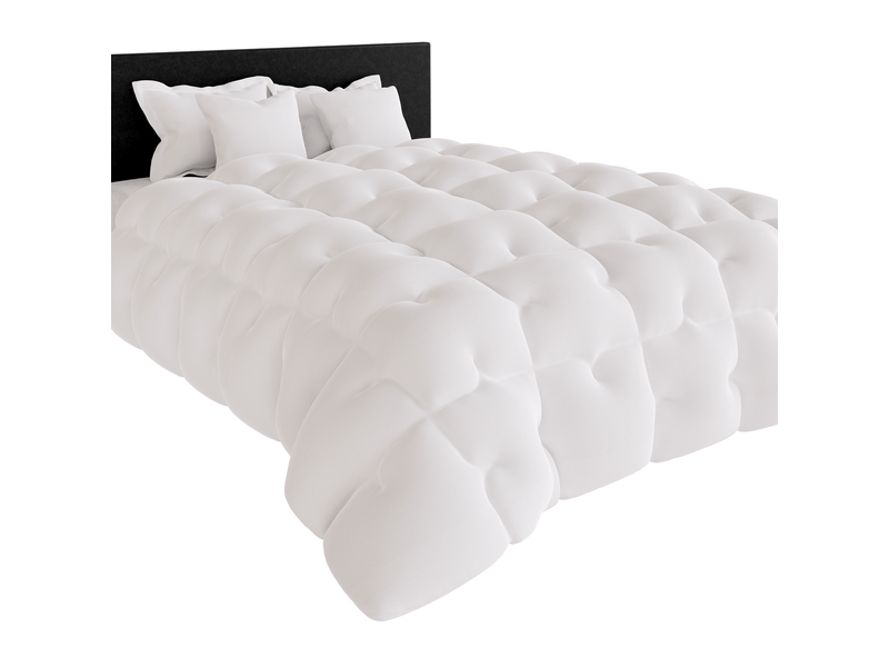 CASABEL Couette 140x200 cm Chaude Grand Froid Diamant Blanc Garnissage densité 700 g/m2 - 2