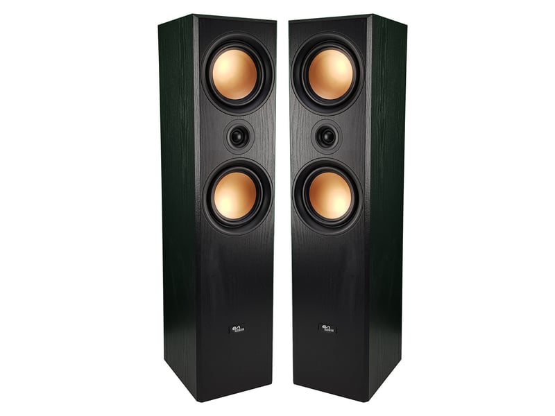 Ensemble hifi-home-cinéma - evidence acoustics ea950-pg - 5 enceintes 850w - bass reflex - haut-parleurs finition cuivre - 1