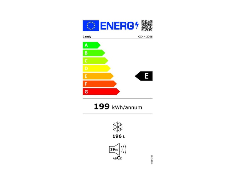 Congelateur coffre Statique CANDY CCHH200E - 196 litre(s) largeur 91.5 cm x hauteur 84.5 cm - 1