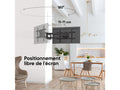 ONKRON Support TV 40 -75 , 68 kg max, VESA 100x100-600x400, Inclinable, Pivotant, M7L-B Noir - 1