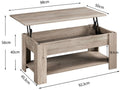 Table basse rectangulaire coloris gris YAHEETECH - 50 cmx98 cm - 1