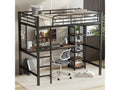 Lit mezzanine 90x200 cm SWEIKO coloris noir - 1