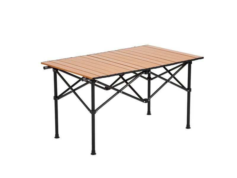 Table de camping pliante pliable foxsport, table pliante extérieur, support pliable camping, table de barbecue, pour camping nature pique, nique barbecue jardin balcon, 55 x 58 x 90cm,marron - 2