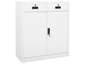 Armoire de bureau | armoire de rangement de dossiers | meuble de fichier blanc 90x40x102 cm acier - 1