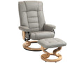 Fauteuil relax manuel 839-961V81GY SANS MARQUE Tissu / Simili gris - 1