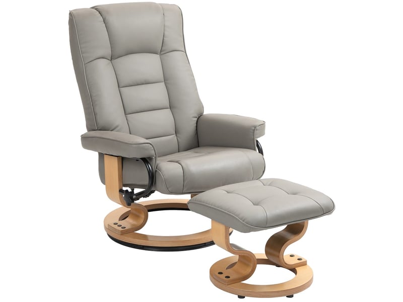 Fauteuil relax manuel 839-961V81GY SANS MARQUE Tissu / Simili gris - 2