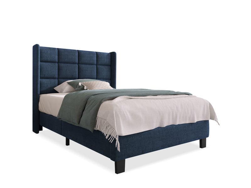Lit simple 90x200 cm WISHDOR coloris bleu - 2