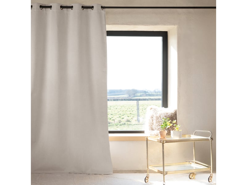 Rideau 100% occultant thermique phonique chiné midnight 160x240 cm - 1