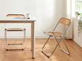 Lot de 2 chaises pliantes pornainen 74 x 46 x 47 cm orange transparent [en.casa] - 1