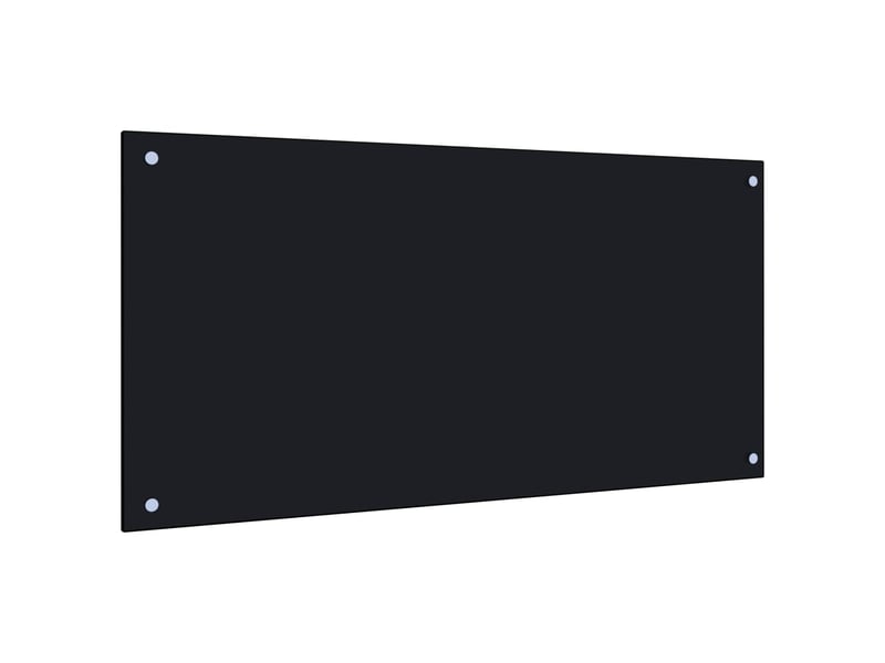 Dosseret de cuisine | crédence de cuisine | fond de hotte noir 100x50 cm verre trempé - 1