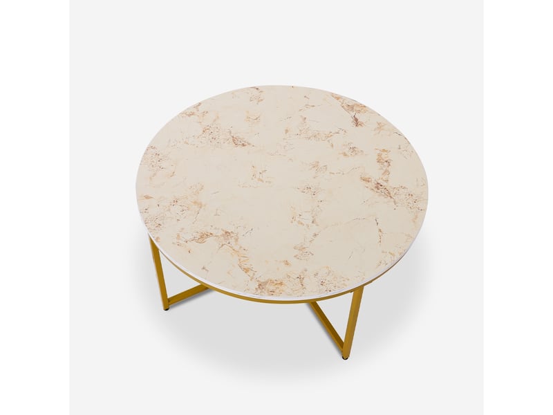 Table basse rond(e) coloris doré AHD AMAZING HOME DESIGN - 1
