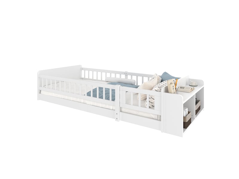 Lit simple 90x200 cm SWEIKO coloris blanc - 2