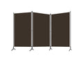Cloison de séparation 3 panneaux, paravent pour jardin, balcon, terrasse marron 260x180 cm meuble pro frco97165 - 1