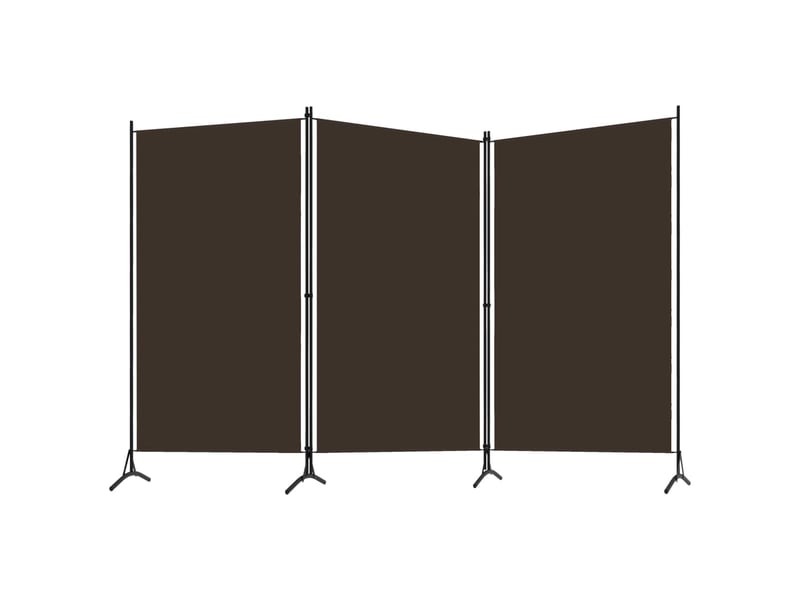 Cloison de séparation 3 panneaux, paravent pour jardin, balcon, terrasse marron 260x180 cm meuble pro frco97165 - 1