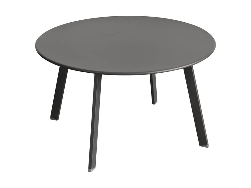 Table d'appoint de jardin ronde saona graphite 70x40cm en acier traité époxy - 2