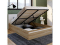 Lit coffre 140x190 cm ID MARKET coloris bois clair - 1